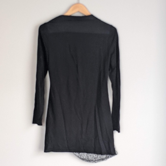 Long-sleeve grey sweater stretch with black detailing Melissa Nepton - Picture 5 of 7